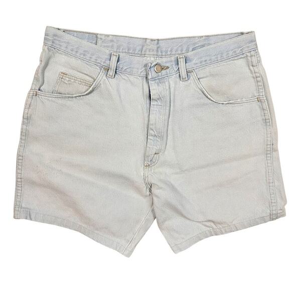 Normcore High Rise Wrangler 6" Inseam Light Wash Jort Style 34" Waist - Picture 5 of 6